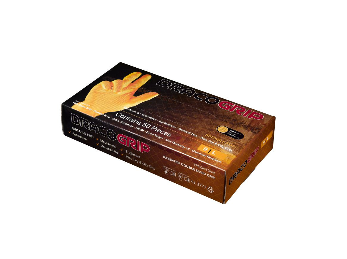 Nitrile Fish Grip Gloves 