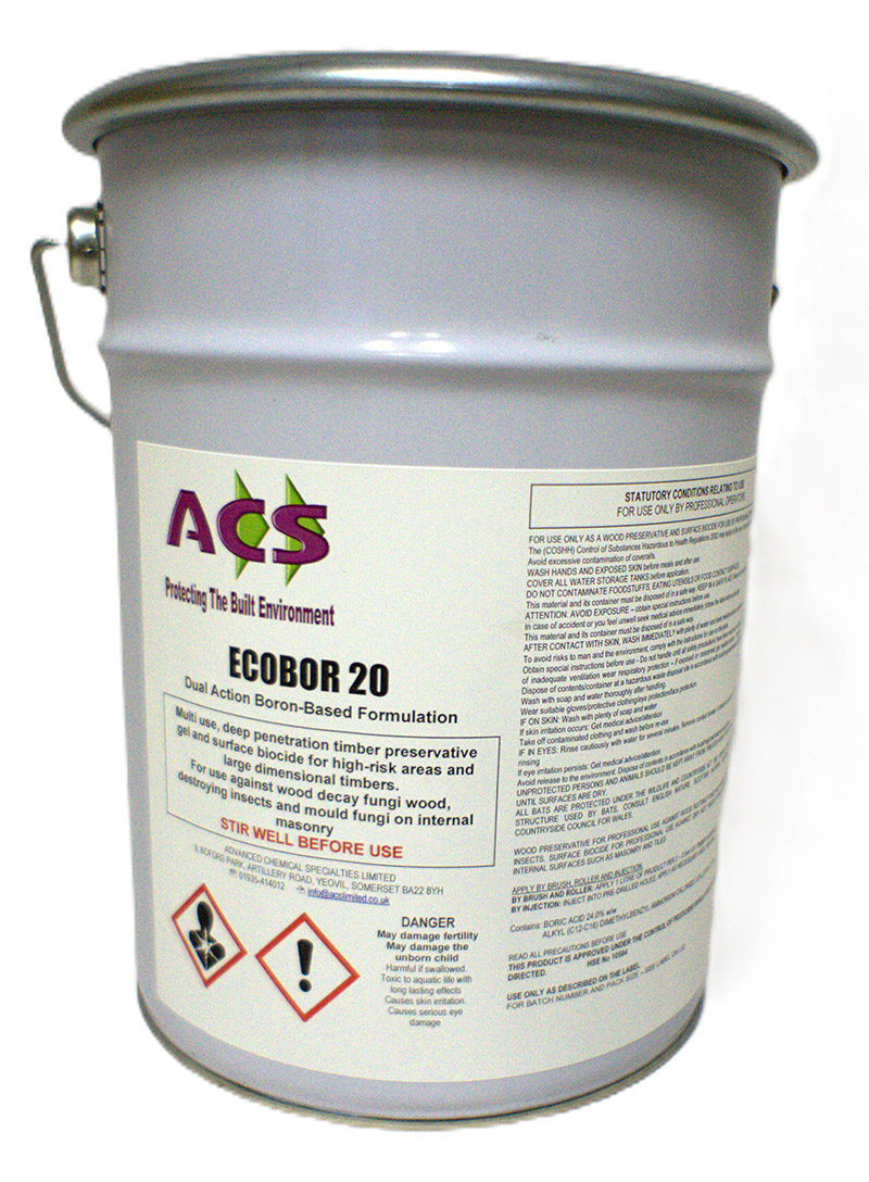 5L tin of Ecobor II Wood Preservative Gel